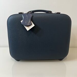 Vintage Blue Canadiana Vanity Suitcase NWT 1960’s Dead-stock Mirror No Key